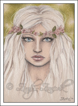Spring Elf ACEO by Zindy S. D. Nielsen