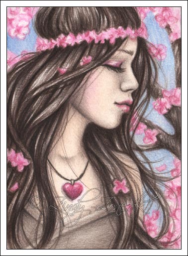 Spring Heart ACEO by Zindy S. D. Nielsen