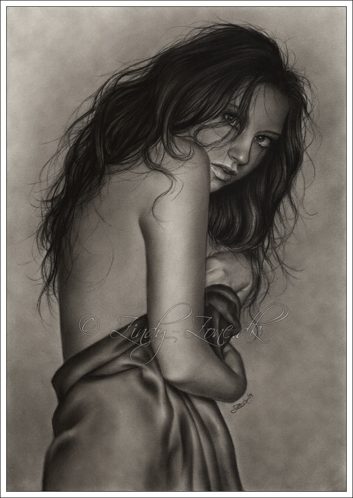 portrait drawing of a girl. My latest drawing.