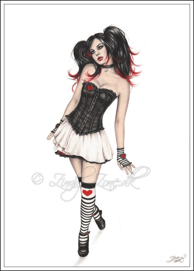 Gothic Heart Doll Pinup