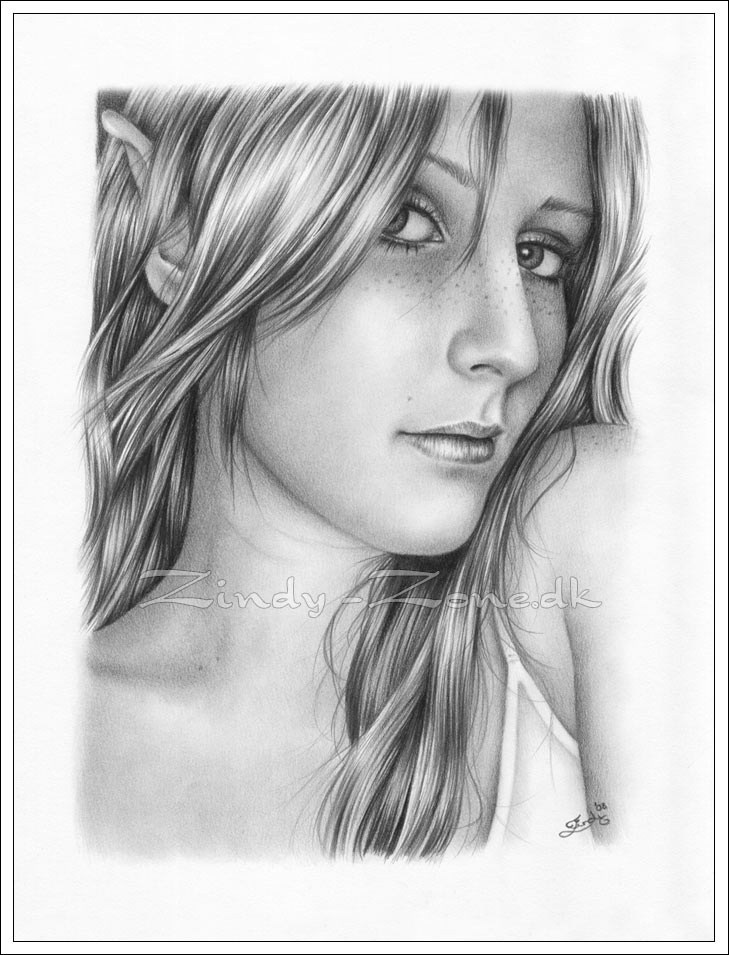 girl pencil drawing