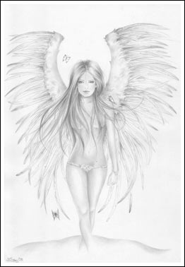 drawings of angel wings simulacrum