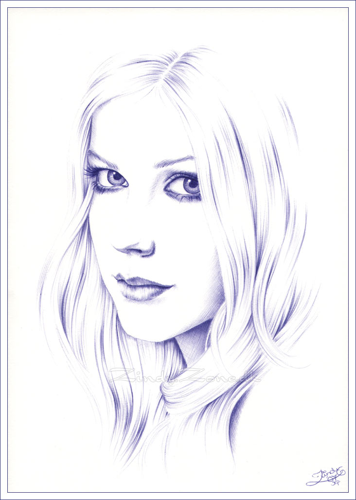 The blue girl Avril Lavigne