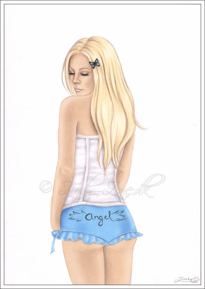 Blonde Beauty Pinup Drawing