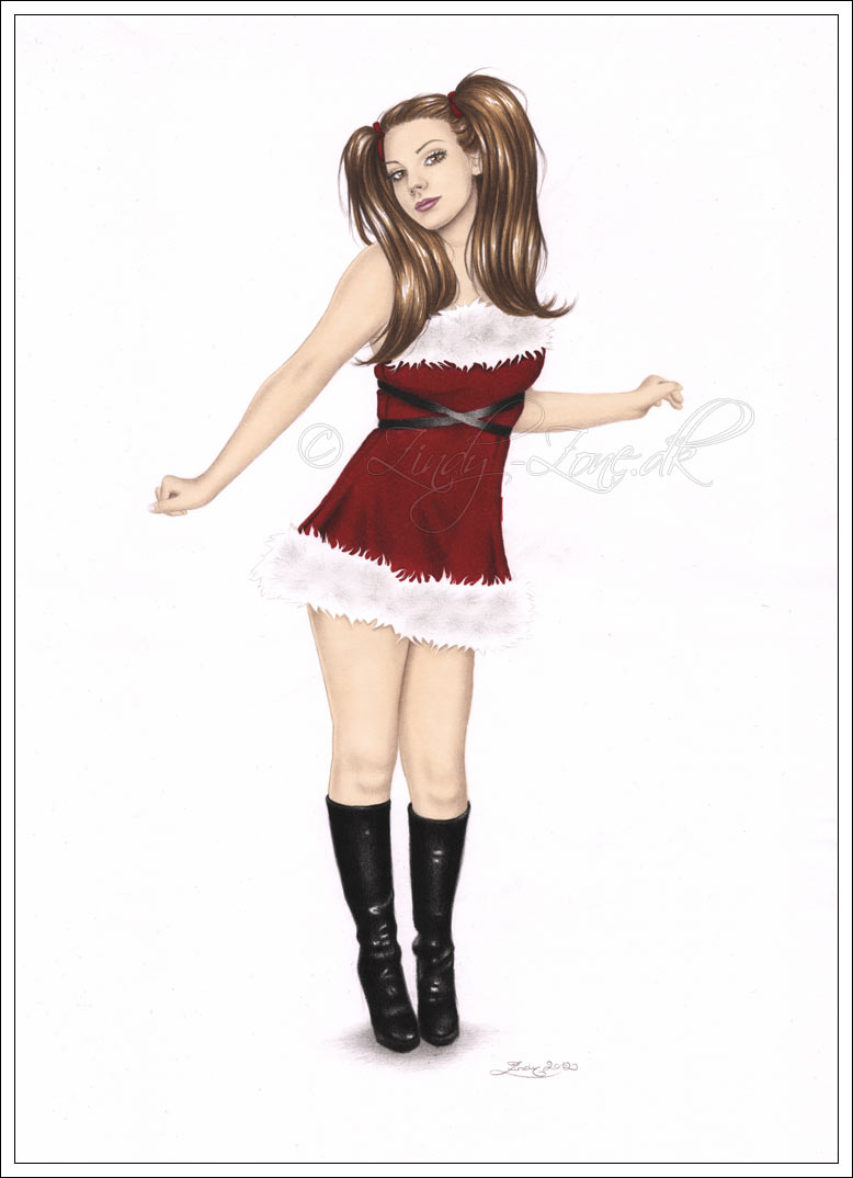 The Cutest Christmas Pinup Drawing