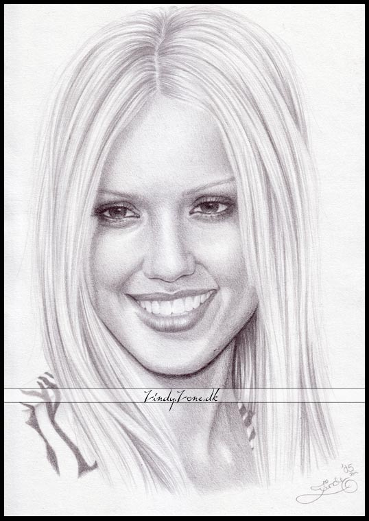 jessica alba drawing. The first Jessica drawing in