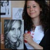 Joane with Original Jessica Alba drawing