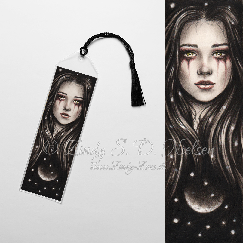 Dark Moon Girl Original Art Bookmark