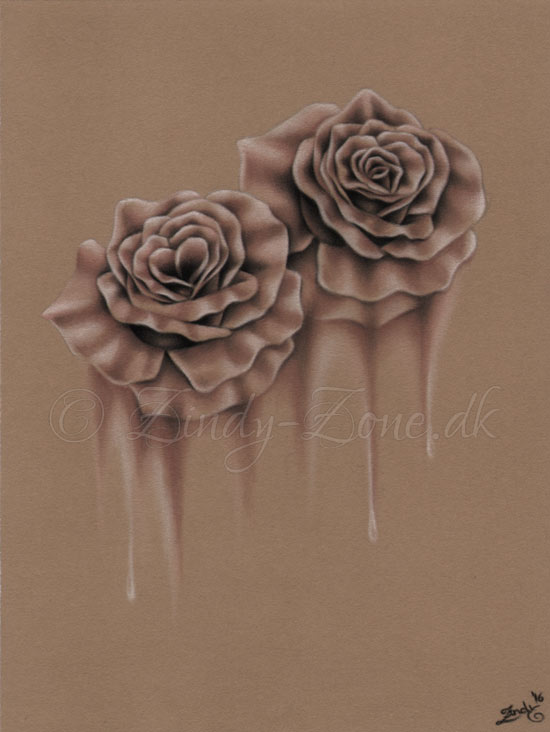 Melting Roses Original Drawing