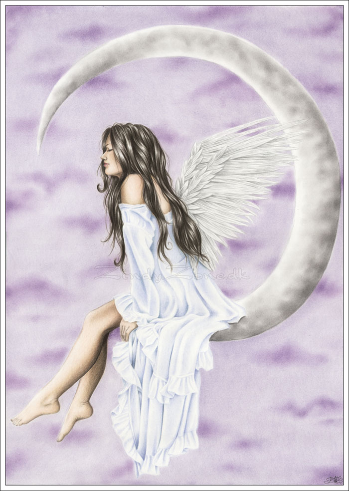 Zindy-Zone.dk - Fantasy Drawings - Moon Angel